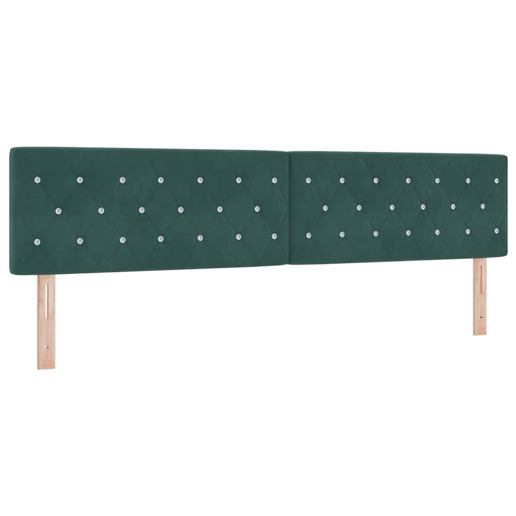 Letto a molle con materasso Verde Scuro 200 x 200 cm Poliestere 3341435