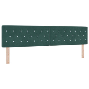 Letto a molle con materasso Verde Scuro 200 x 200 cm Poliestere 3341435