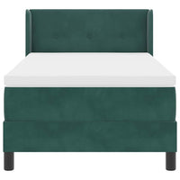Letto a molle con materasso Verde Scuro 200 x 100 cm Poliestere 3341459
