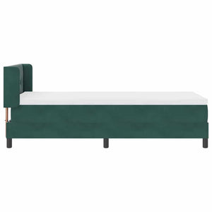 Letto a molle con materasso Verde Scuro 200 x 100 cm Poliestere 3341459