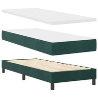 Letto a molle con materasso Verde Scuro 200 x 80 cm Poliestere 3341495