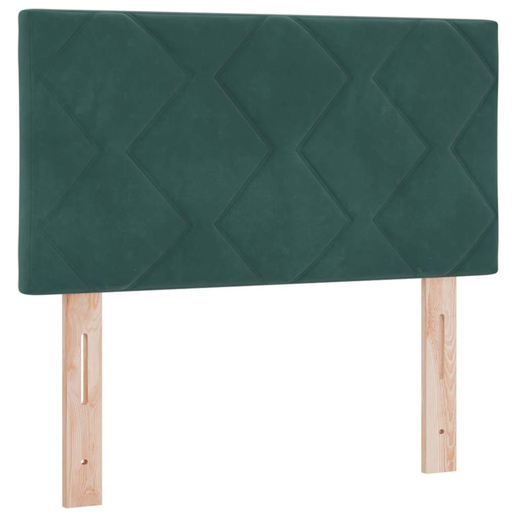 Letto a molle con materasso Verde Scuro 200 x 80 cm Poliestere 3341495