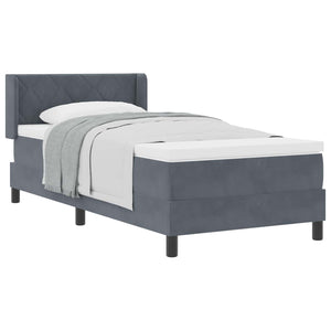 Letto a molle con materasso Grigio scuro 190 x 90 cm Poliestere 3341499