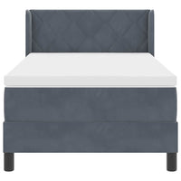 Letto a molle con materasso Grigio scuro 190 x 90 cm Poliestere 3341499