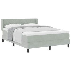 Letto a molle Grigio chiaro 190 x 140 cm Poliestere 3341516