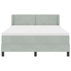Letto a molle Grigio chiaro 190 x 140 cm Poliestere 3341516