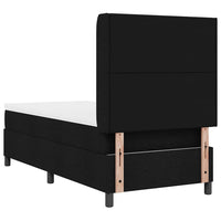 Letto a molle con materasso Nero 100 x 200 cm Tessuto 3341632