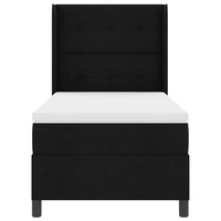 Letto a molle con materasso Nero 100 x 200 cm Tessuto 3341632