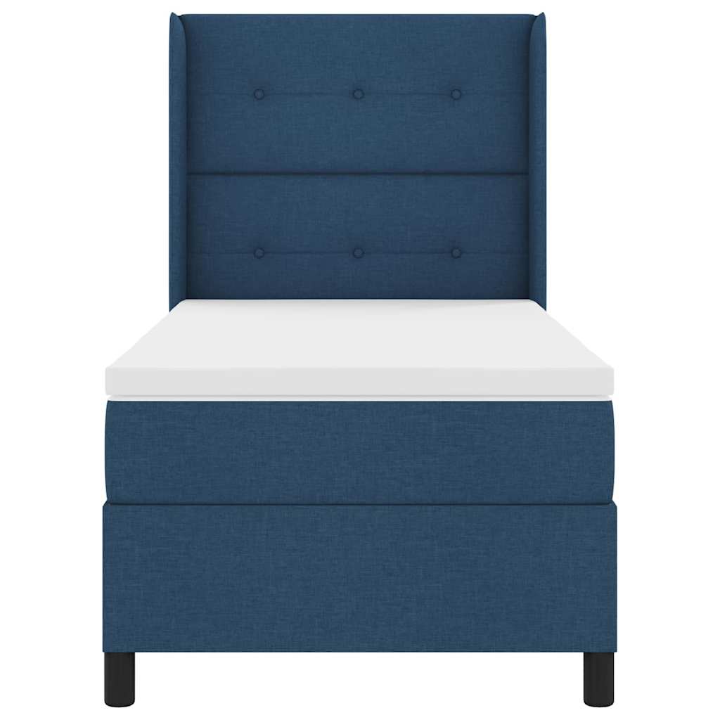 Letto a molle con materasso Blu 100 x 200 cm Tessuto 3341636