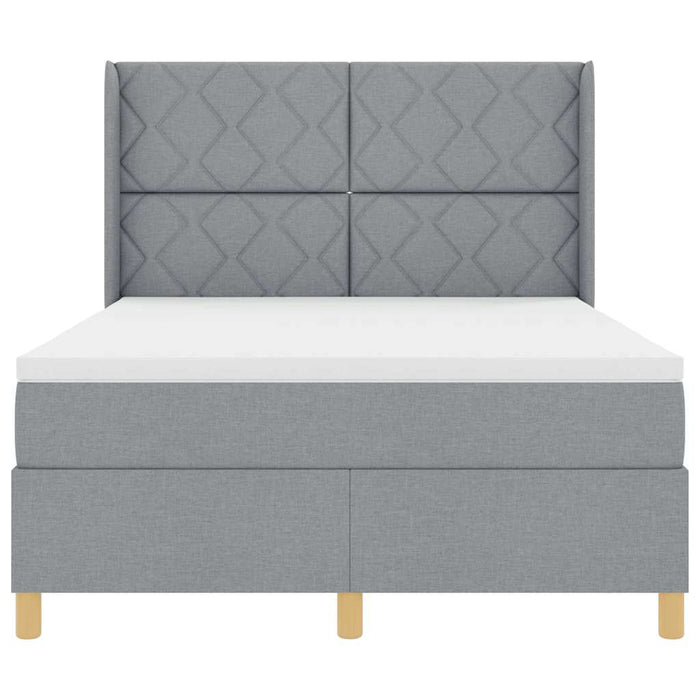 Letto a molle con materasso Grigio chiaro 160 x 200 cm Tessuto 3341903