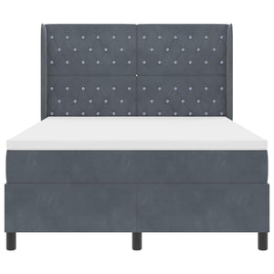 Letto a molle con testiera Grigio scuro 160 x 200 cm Velluto 3341961