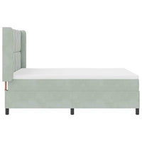 Letto a molle con testiera Grigio chiaro 140 x 190 cm Velluto 3342056