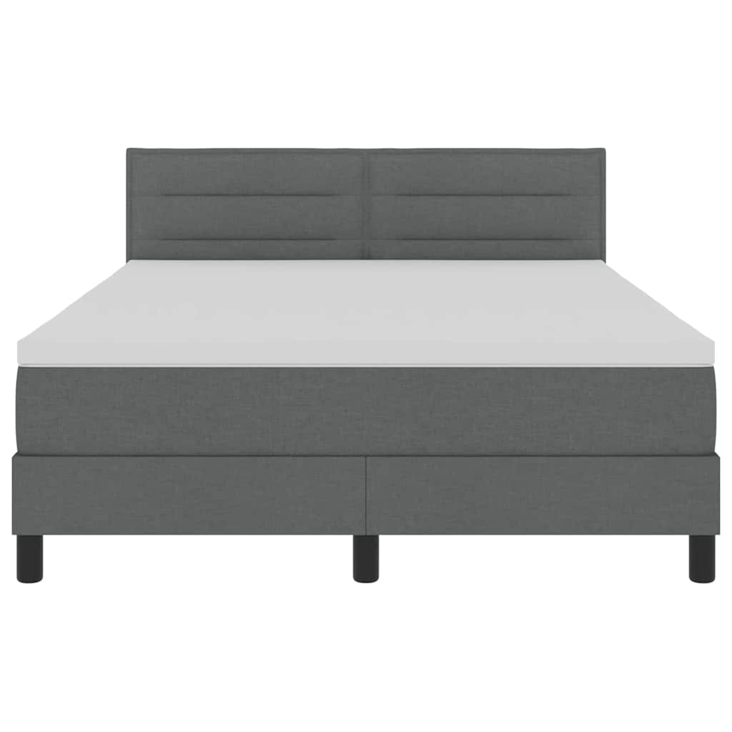 Letto a molle con materasso Grigio scuro 140 x 200 cm Tessuto 3342136
