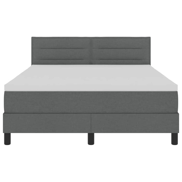 Letto a molle con materasso Grigio scuro 140 x 200 cm Tessuto 3342136