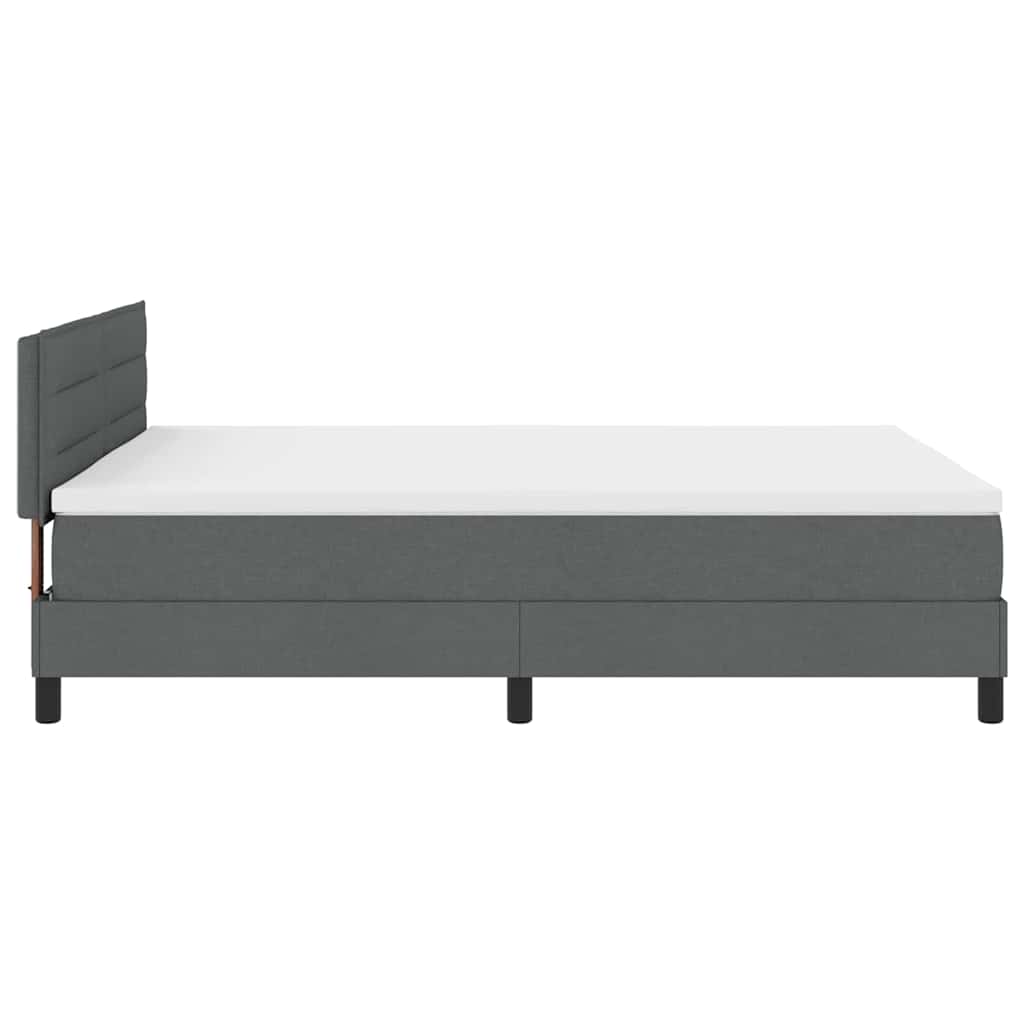 Letto a molle con materasso Grigio scuro 140 x 200 cm Tessuto 3342136