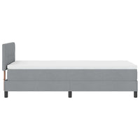 Letto a molle con materasso-Struttura Letto con Materasso Grigio chiaro 100 x 200 cm Tessuto 656246