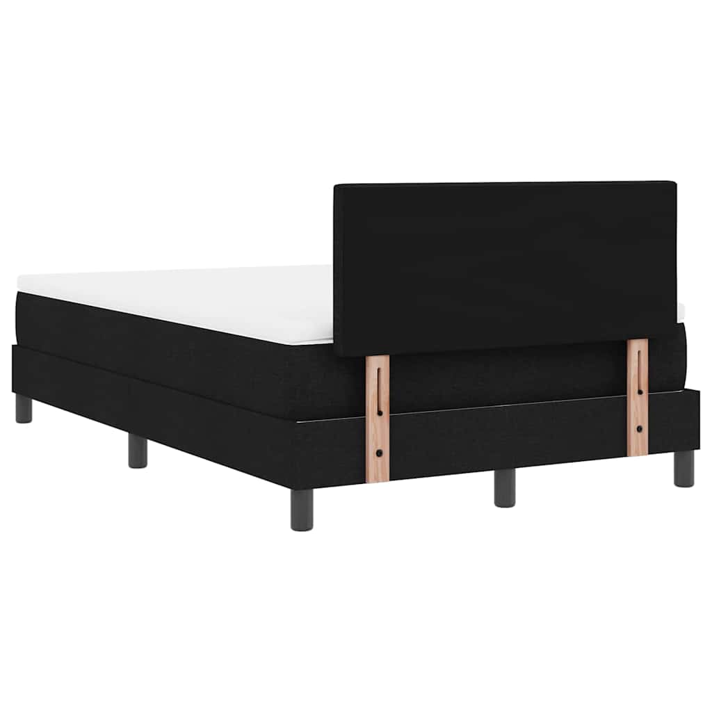 Letto a molle con materasso Nero 120 x 190 cm Tessuto 3342193