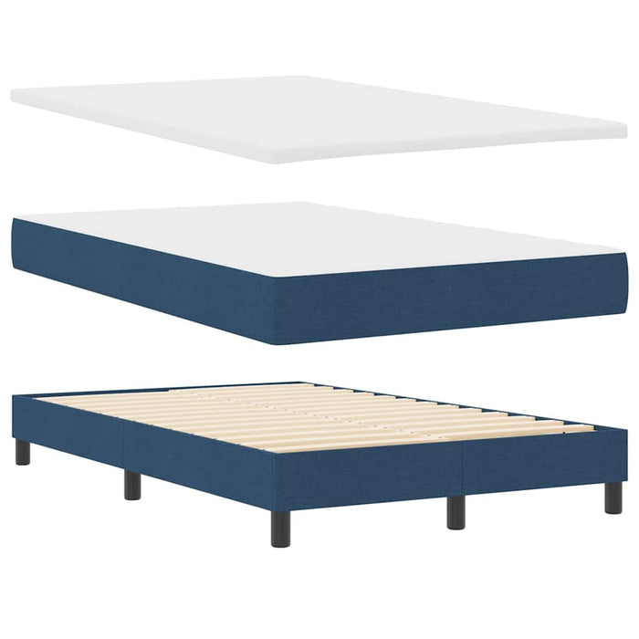 Letto a molle con materasso con led Blu 120 x 190 cm Tessuto