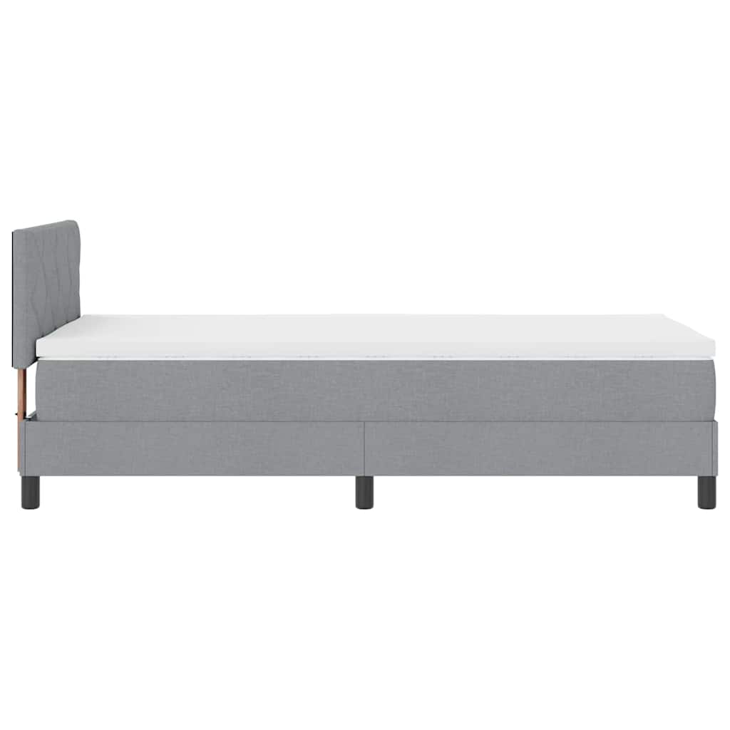 Letto a molle con materasso Grigio chiaro 90 x 190 cm Tessuto 3342247