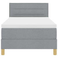 Letto a Sorgente LED Grigio chiaro 100 x 200 cm Tessuto 3342338
