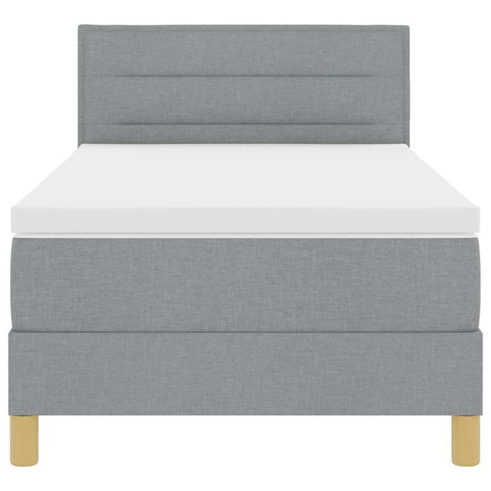 Letto a Sorgente LED Grigio chiaro 100 x 200 cm Tessuto 3342338