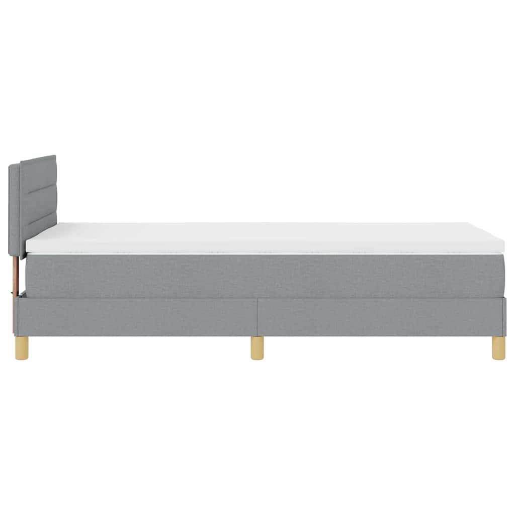 Letto a Sorgente LED Grigio chiaro 100 x 200 cm Tessuto 3342338