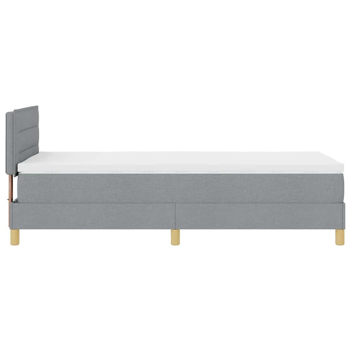 Letto a Sorgente LED Grigio chiaro 100 x 200 cm Tessuto 3342338