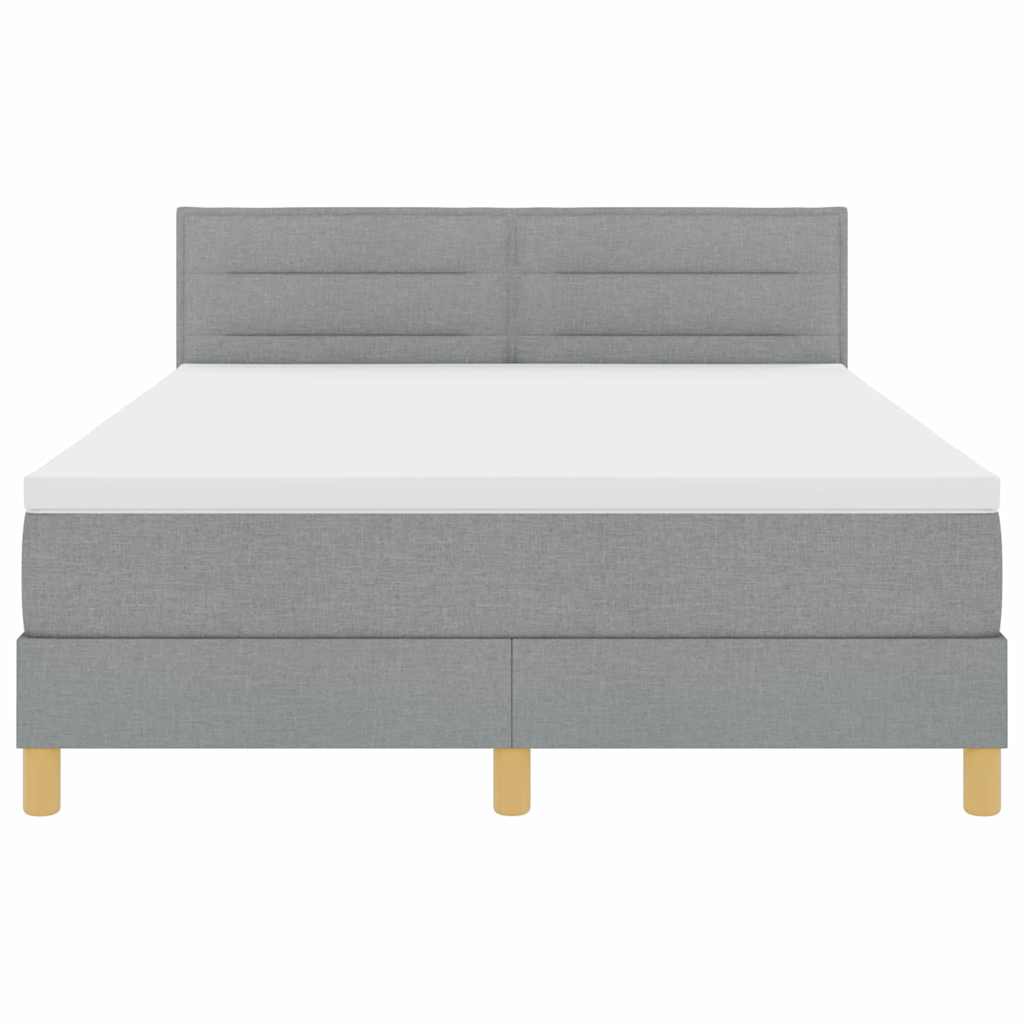 Letto a molle con materasso Grigio chiaro 160 x 200 cm Tessuto 3342373