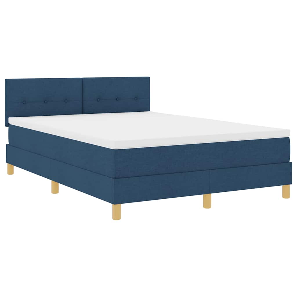 Letto a molle con materasso Blu 140 x 200 cm Tessuto 3342449
