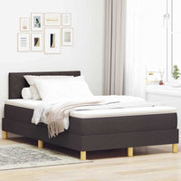 Letto a Sorgente LED con led Marrone Scuro 120 x 190 cm Tessuto