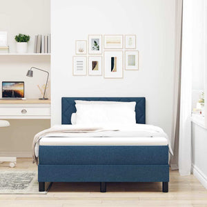 Letto a Sorgente LED con materasso Blu 120 x 190 cm Tessuto