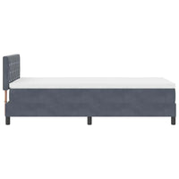 Letto a Sorgente LED Grigio scuro 100 x 200 cm Velluto 3342567