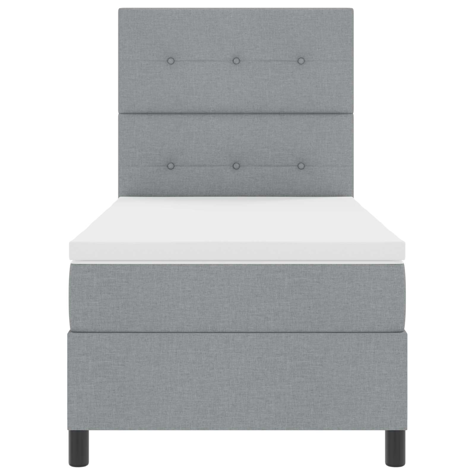 Letto a molle con materasso Grigio chiaro 90 x 190 cm Tessuto 3342830