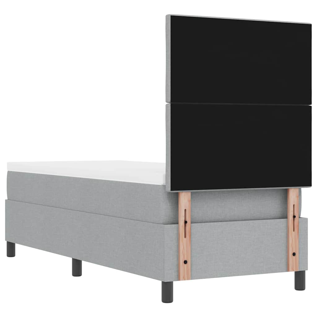 Letto a molle con materasso Grigio chiaro 80 x 200 cm Tessuto 3342900