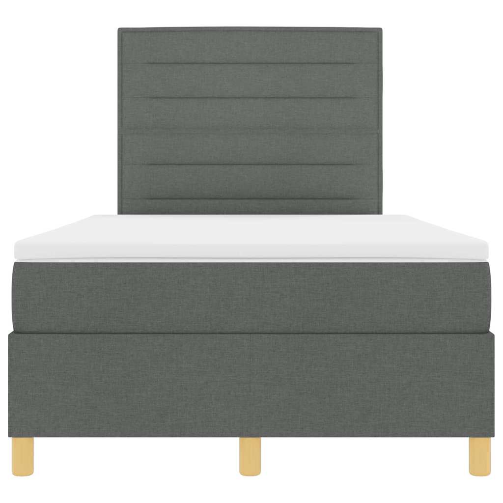 Letto a Sorgente LED Grigio scuro 120 x 190 cm Tessuto 3343006