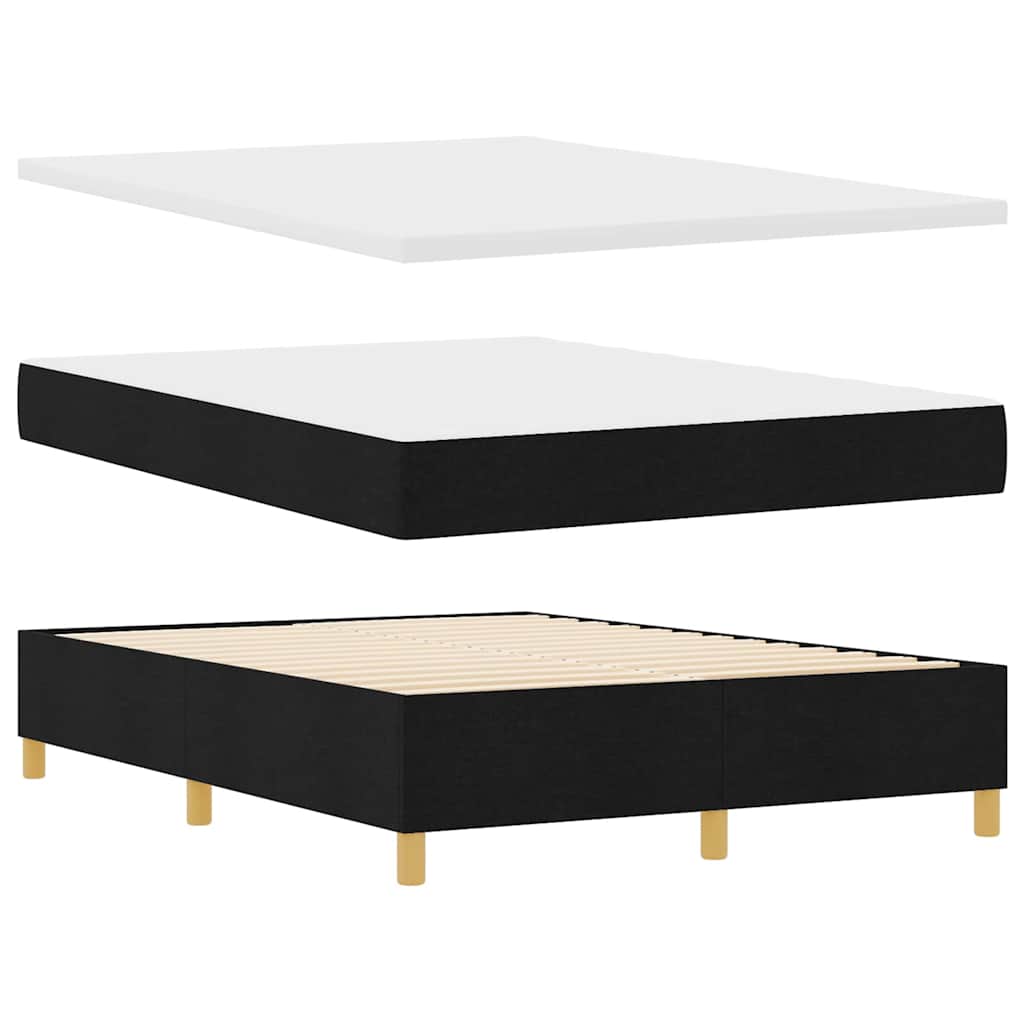 Letto a molle con materasso Nero 160 x 200 cm Tessuto 3343112