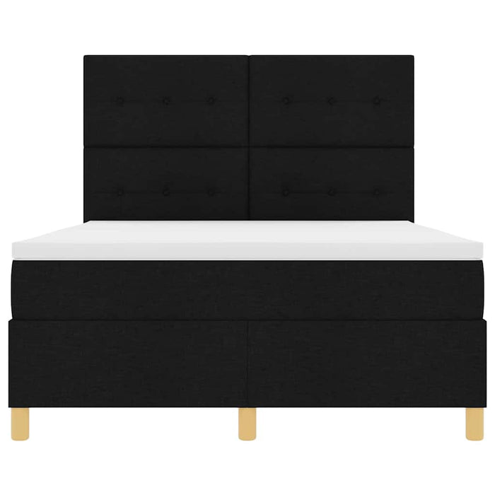 Letto a molle con materasso Nero 160 x 200 cm Tessuto 3343112