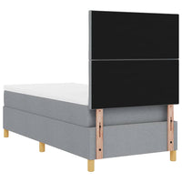 Letto a Sorgente LED Grigio chiaro 100 x 200 cm Tessuto 3343152