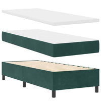 Letto a Sorgente LED Verde Scuro 80 x 200 cm Tessuto 3343211