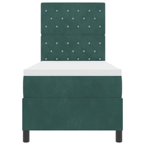 Letto a Sorgente LED Verde Scuro 80 x 200 cm Tessuto 3343211