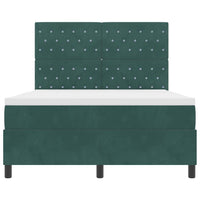 Letto a Sorgente LED Verde Scuro 140 x 190 cm Tessuto 3343247