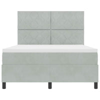 Letto a Sorgente LED Grigio chiaro 140 x 190 cm Tessuto 3343376