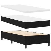 Letto a Sorgente LED con materasso Nero 100 x 200 cm Tessuto 3343492