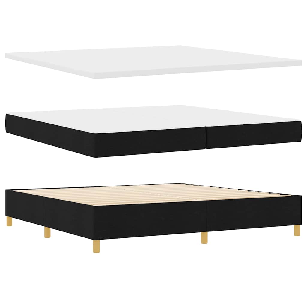 Letto a molle con materasso Nero 200 x 200 cm Tessuto 3343779