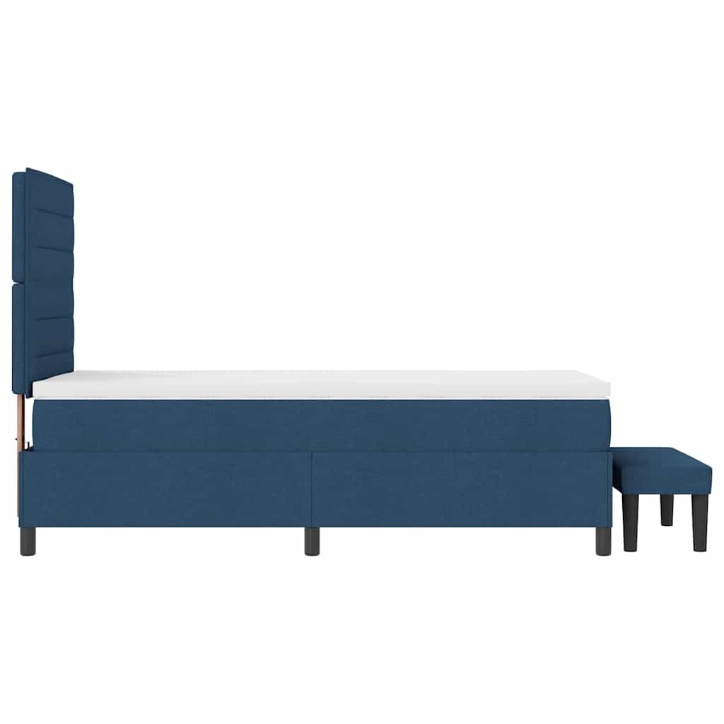 Letto a molle con materasso Blu 90 x 200 cm Tessuto 3343966