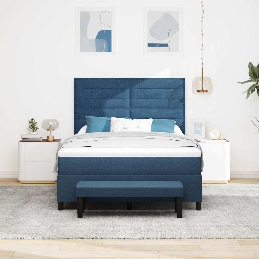 Letto a molle con materasso Blu 140 x 190 cm Tessuto 3343994