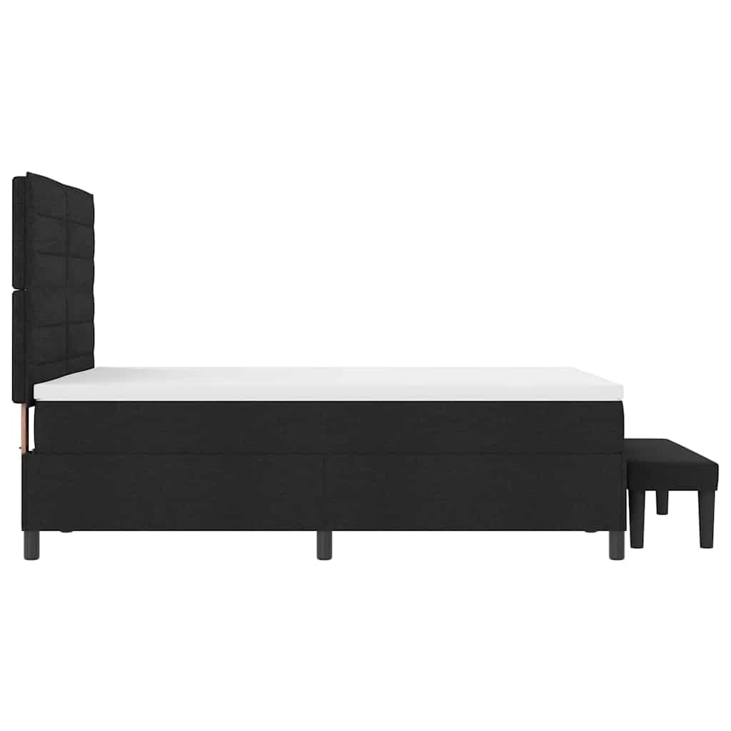 Letto a molle con materasso Nero 140 x 200 cm Tessuto 3343997