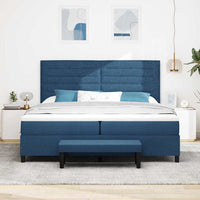 Letto a molle con materasso Blu 200 x 200 cm Tessuto 3344022