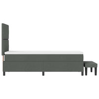 Letto a molle con materasso Grigio scuro 80 x 200 cm Tessuto 3344101
