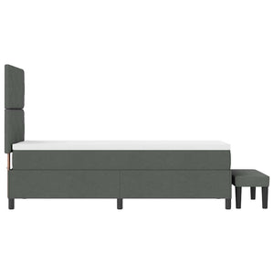 Letto a molle con materasso Grigio scuro 80 x 200 cm Tessuto 3344101
